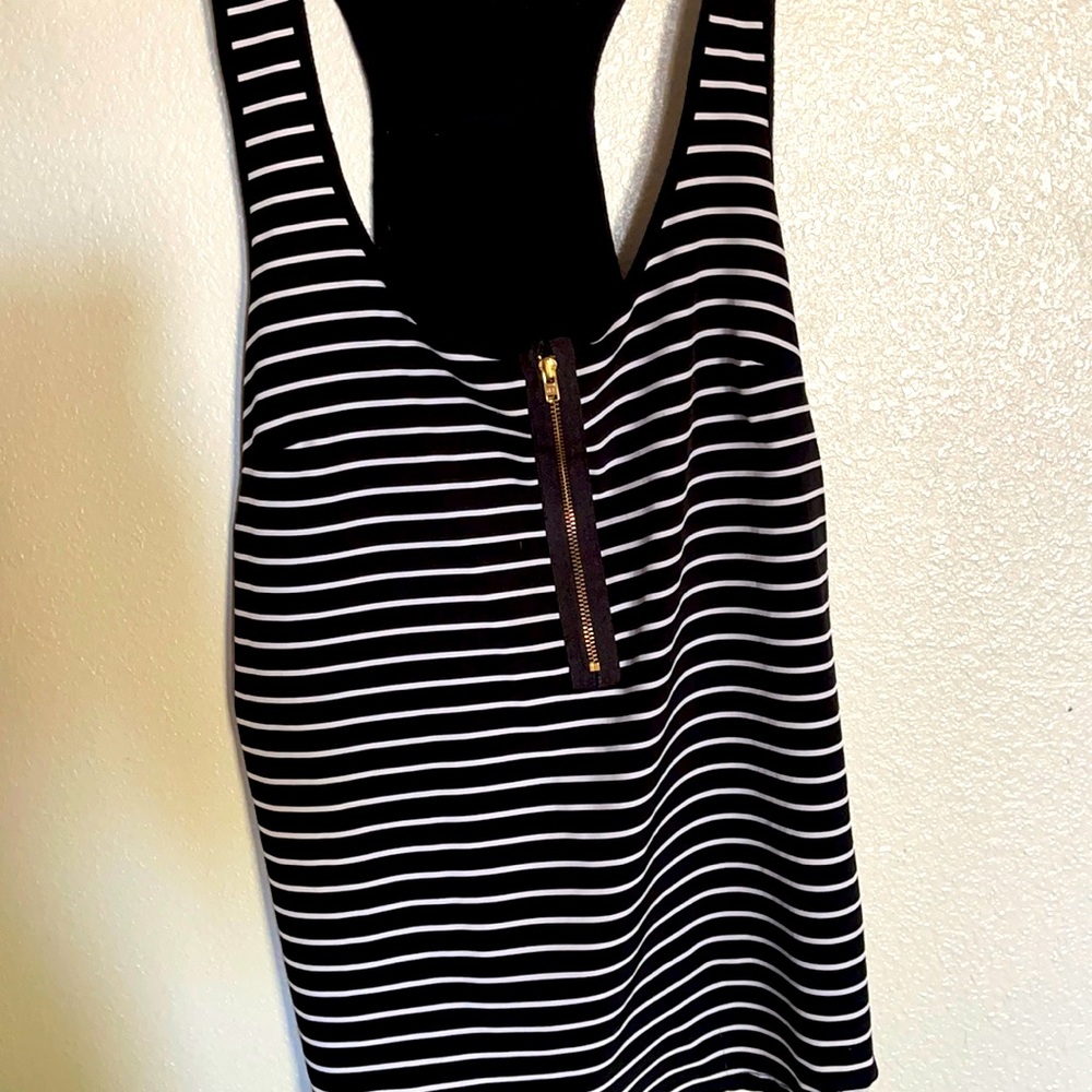Black and white striped top